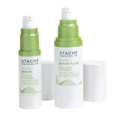ATACHE C Vital Серум 15ml. + Флуид 30ml. - Биологична тройно-антиоксидантна нощна защита