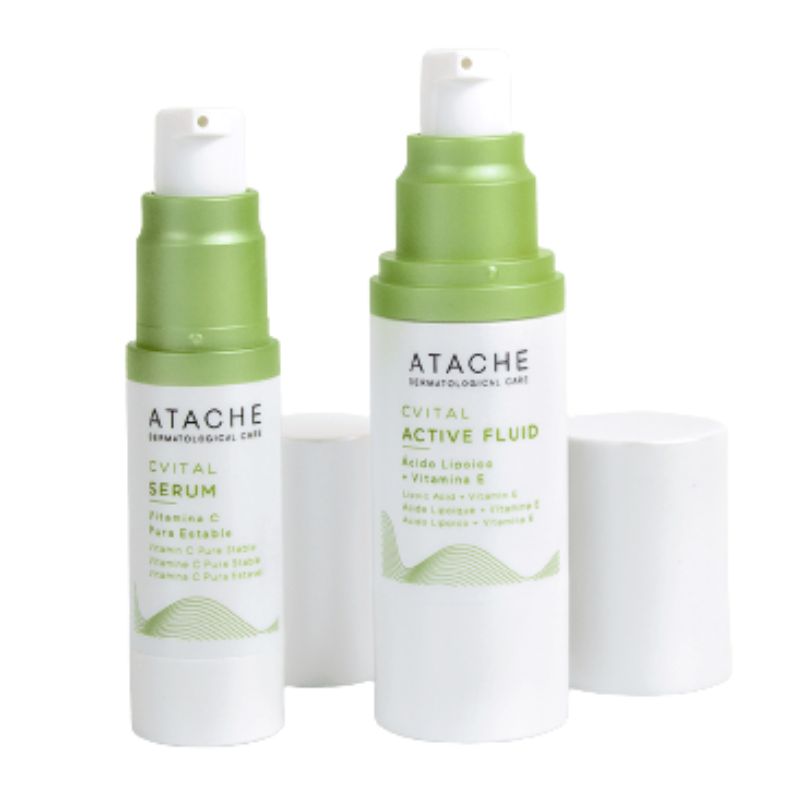 ATACHE C Vital Серум 15ml. + Флуид 30ml. - Биологична тройно-антиоксидантна нощна защита