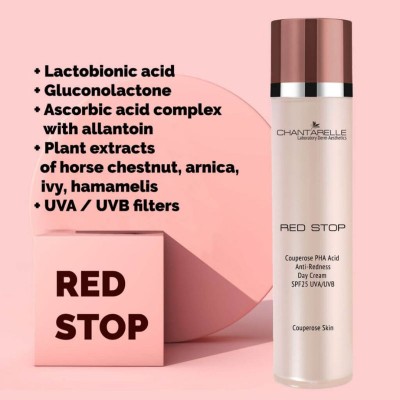 RED STOP Успокояващ дневен крем при зачервяване и купероза SPF25