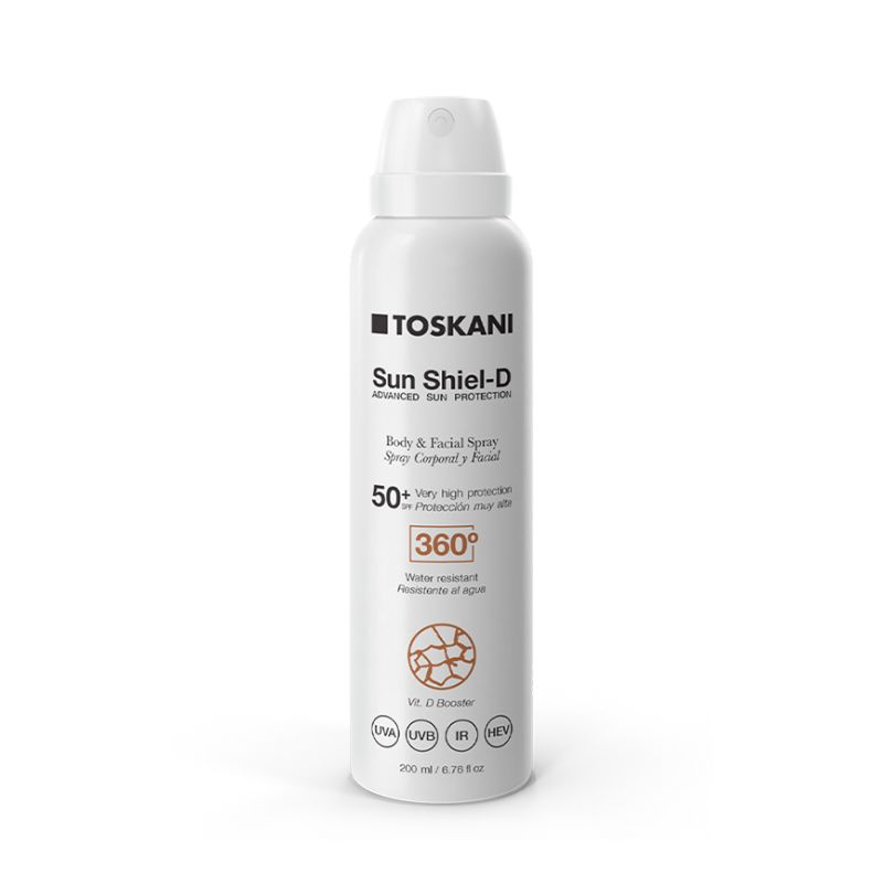 TOSKANI Sun Shield-D Body and Face Spray SPF 50+ Спрей за лице и тяло с вит. D 200ml