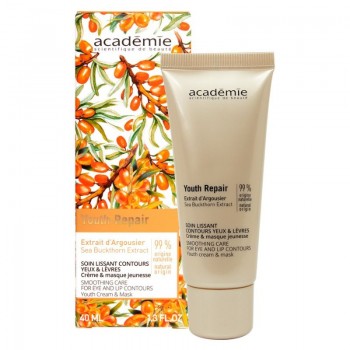 Academie Beaute - Златна анти-ейдж крем-маска очи и устни с екстракт облепиха 