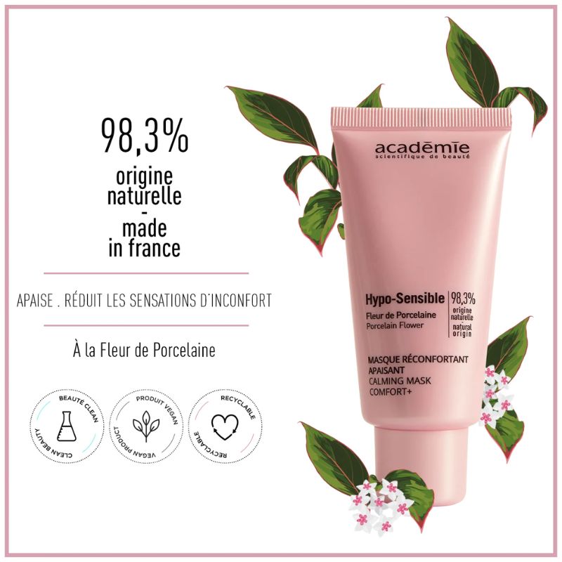 Academie Beaute - Успокояваща маска комфорт+ с порцеланово цвете