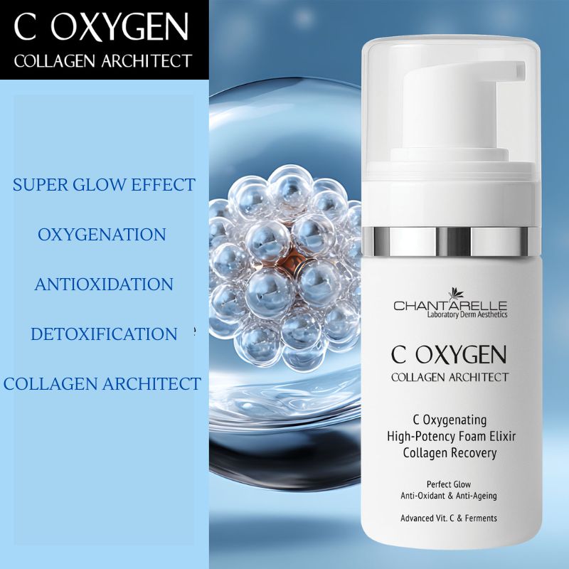 C OXYGEN Collagen Architect - Антиоксидантна оксигенираща почистваща пяна с озаряващ ефект 100ml