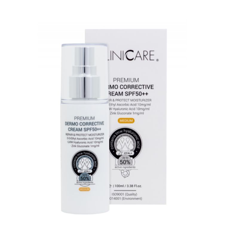 CLINICCARE Dermo Corrective Cream SPF50++ Матиращ слънцезащитен крем 100ml