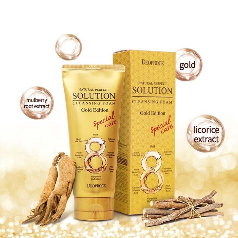 Deoproce Natural Perfect Solution Gold Edition Премиум почистваща пяна