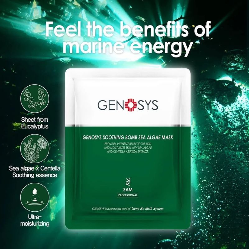 Genosys - Soothing Bomb Sea Algae Mask Успокояваща лист-маска с морски водорасли 1 бр.
