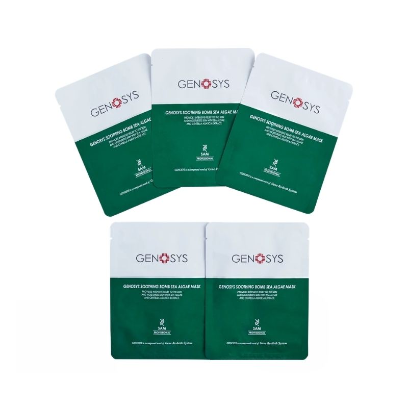 Genosys - Soothing Bomb Sea Algae Mask Успокояваща лист-маска с морски водорасли 5 + 1 бр.