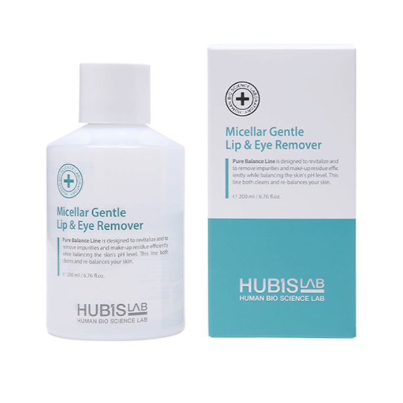 HUBISLAB Pure Balance Micellar Gentle Lip & Eye Remover Дегримьор за устни и очи 200ml