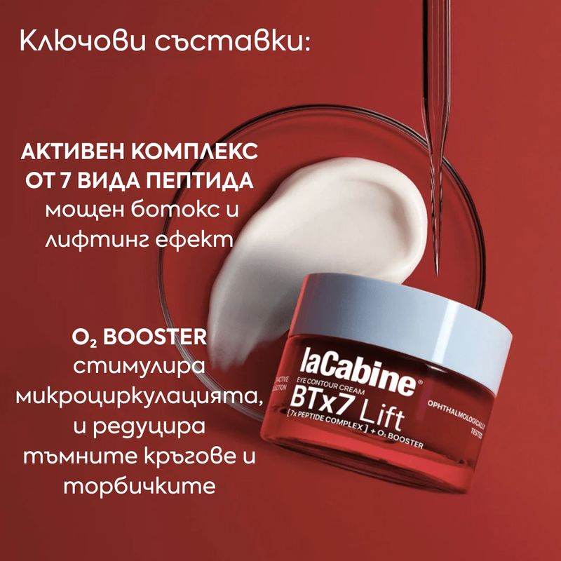 laCabine - BTx7 Lift Eye Contour Cream Крем за очи с ботокс и лифтинг ефект със 7 вида пептиди 15 ml
