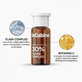 laCabine - Flash Effect Complex Advanced Ampoules Шок ампули за моментален лифтинг със стягащ комплекс 10 бр. х 2 ml