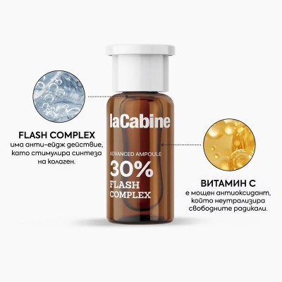 laCabine - Flash Effect Complex Advanced Ampoules Шок ампули за моментален лифтинг със стягащ комплекс 10 бр. х 2 ml