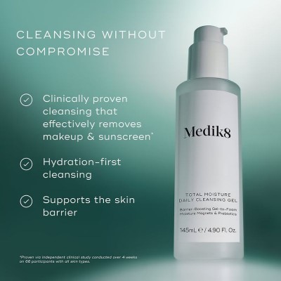 Medik8 - Total Moisture Daily Cleansing Gel Хидратиращ почистващ гел-пяна 145 ml