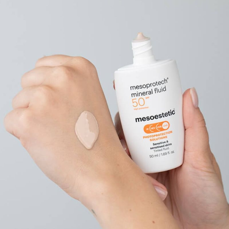 mesoprotech® mineral fluid Слънцезащитен крем за чувствителна кожа SPF50+ 50ml