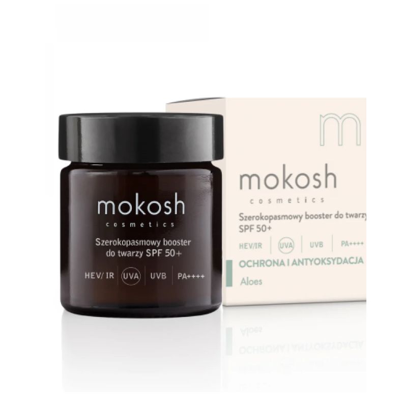 Mokosh Слънцезащитен бустер за лице SPF 50+ HEV/IR | UVA | UVB | PA++++ 30ml