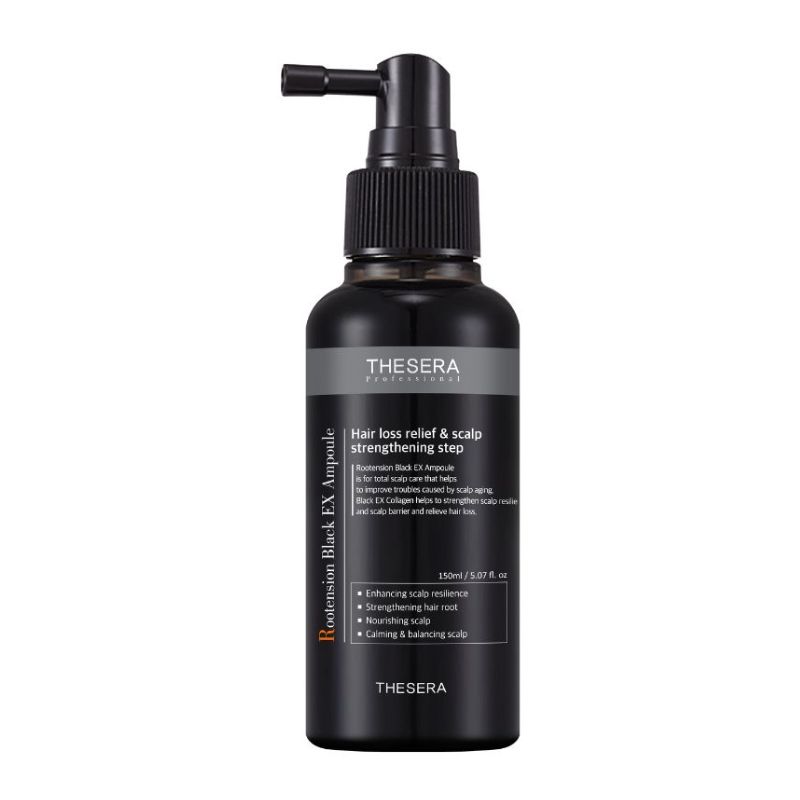 THESERA Rootension Black EX Ampoule Спрей за скалп против косопад